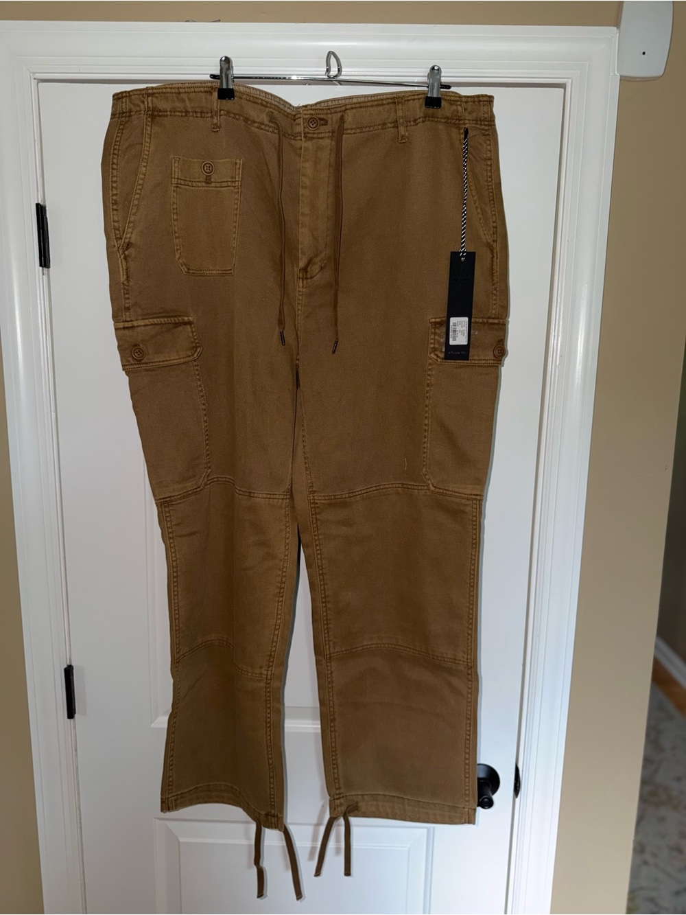 Men's Tactical-Style Cargo Pants in Khaki Brown
